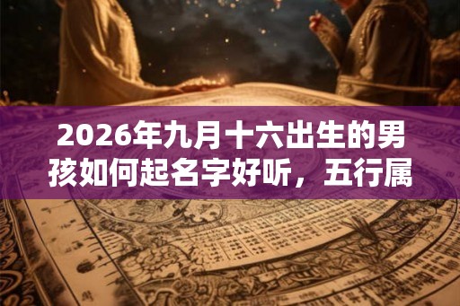 2026年九月十六出生的男孩如何起名字好听，五行属什么