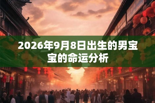 2026年9月8日出生的男宝宝的命运分析