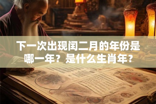 下一次出现闰二月的年份是哪一年？是什么生肖年？