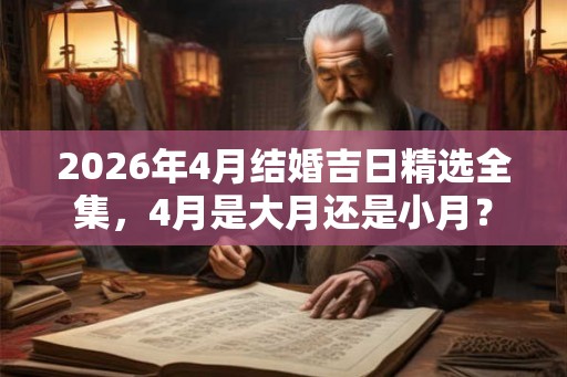 2026年4月结婚吉日精选全集，4月是大月还是小月？