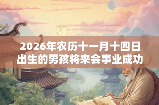 2026年农历十一月十四日出生的男孩将来会事业成功吗？