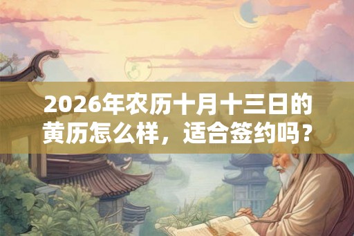 2026年农历十月十三日的黄历怎么样，适合签约吗？