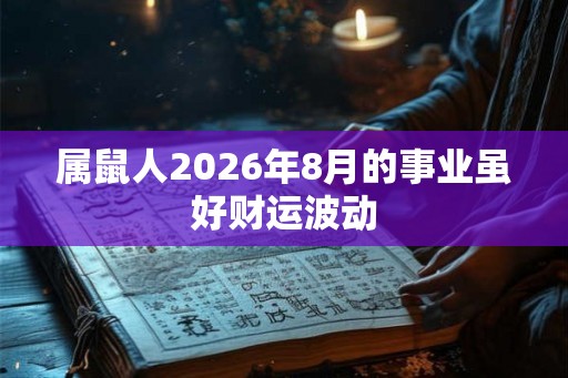 属鼠人2026年8月的事业虽好财运波动