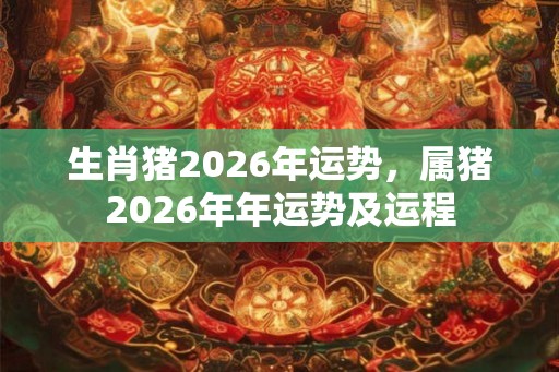 生肖猪2026年运势，属猪2026年年运势及运程