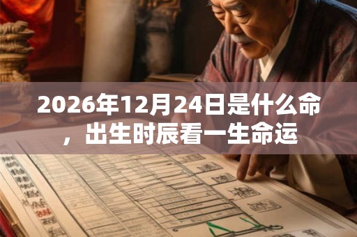 2026年12月24日是什么命，出生时辰看一生命运