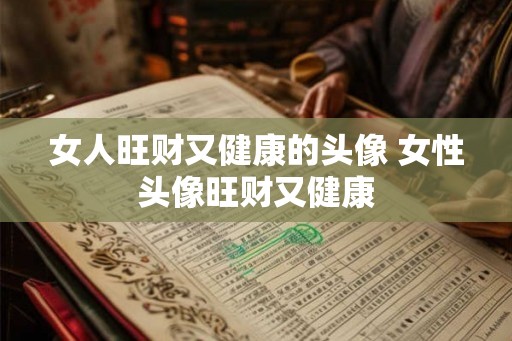 女人旺财又健康的头像 女性头像旺财又健康