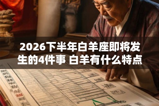 2026下半年白羊座即将发生的4件事 白羊有什么特点
