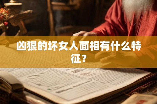 凶狠的坏女人面相有什么特征？