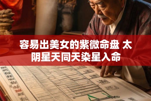 容易出美女的紫微命盘 太阴星天同天染星入命