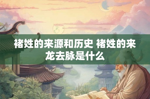 褚姓的来源和历史 褚姓的来龙去脉是什么