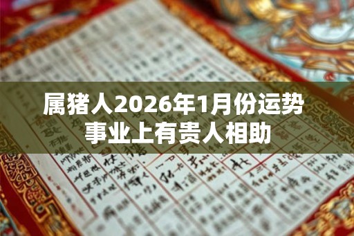 属猪人2026年1月份运势 事业上有贵人相助