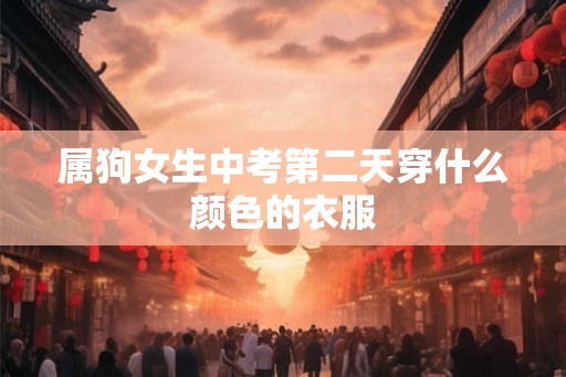 属狗女生中考第二天穿什么颜色的衣服