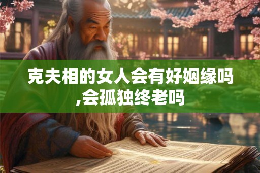 克夫相的女人会有好姻缘吗,会孤独终老吗