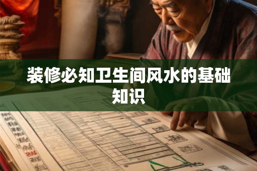 装修必知卫生间风水的基础知识
