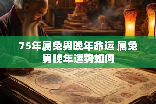 75年属兔男晚年命运 属兔男晚年运势如何