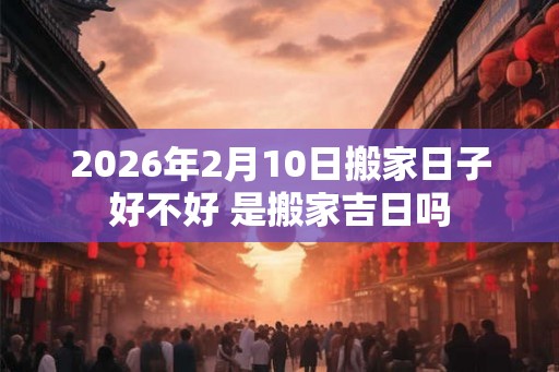 2026年2月10日搬家日子好不好 是搬家吉日吗