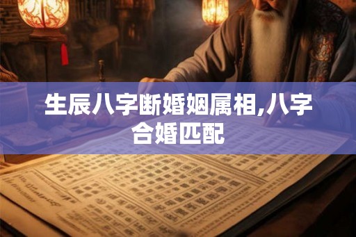 生辰八字断婚姻属相,八字合婚匹配