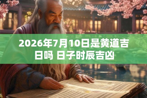 2026年7月10日是黄道吉日吗 日子时辰吉凶