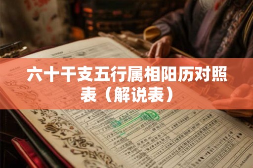六十干支五行属相阳历对照表（解说表）