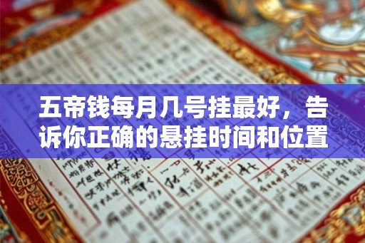 五帝钱每月几号挂最好，告诉你正确的悬挂时间和位置