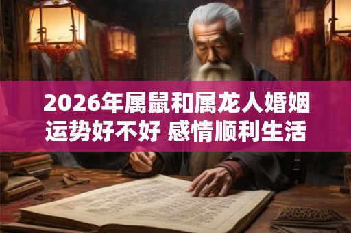 2026年属鼠和属龙人婚姻运势好不好 感情顺利生活稳定 2026年属鼠和属龙人婚姻运势好不好 感情顺利生活稳定