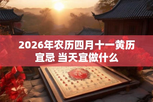 2026年农历四月十一黄历宜忌 当天宜做什么