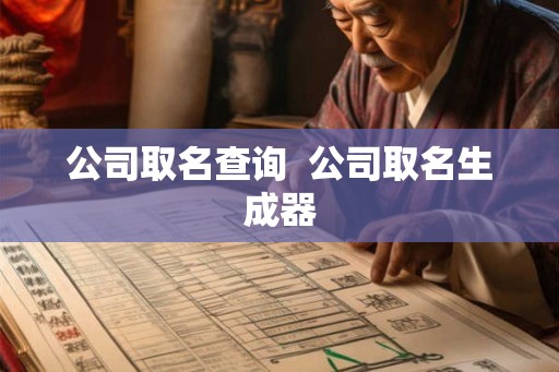 公司取名查询  公司取名生成器