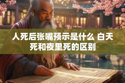 人死后张嘴预示是什么 白天死和夜里死的区别