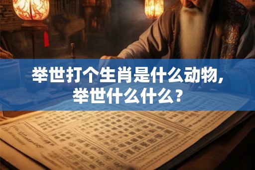 举世打个生肖是什么动物,举世什么什么？