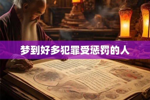 梦到好多犯罪受惩罚的人