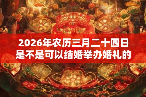 2026年农历三月二十四日是不是可以结婚举办婚礼的日子？