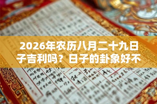 2026年农历八月二十九日子吉利吗?日子的卦象好不好? 2026年农历八月二十九日子吉利吗?日子的卦象好不好?
