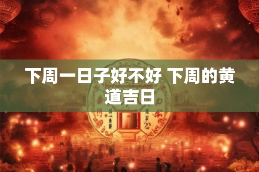 下周一日子好不好 下周的黄道吉日
