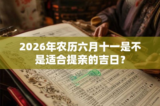 2026年农历六月十一是不是适合提亲的吉日？