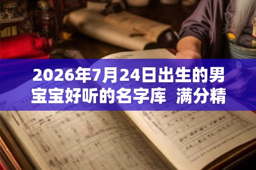 2026年7月24日出生的男宝宝好听的名字库 满分精选 2026年7月24日出生的男宝宝好听的名字库 满分精选