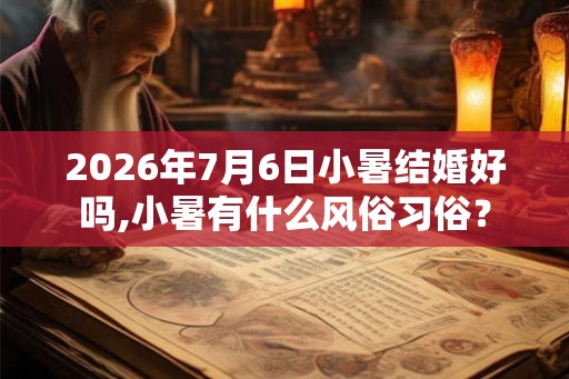 2026年7月6日小暑结婚好吗,小暑有什么风俗习俗? 2026年7月6日小暑结婚好吗,小暑有什么风俗习俗?