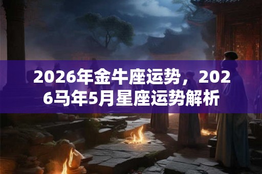 2026年金牛座运势，2026马年5月星座运势解析