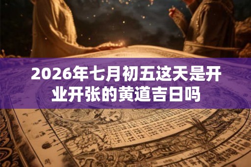 2026年七月初五这天是开业开张的黄道吉日吗 2026年七月初五这天是开业开张的黄道吉日吗