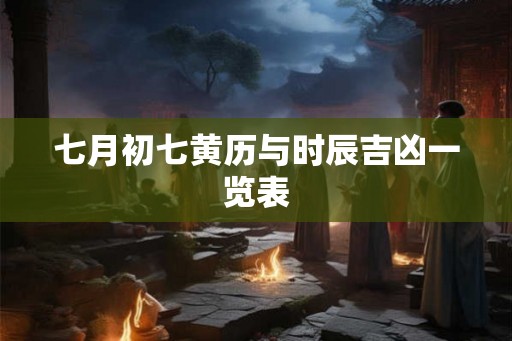 七月初七黄历与时辰吉凶一览表