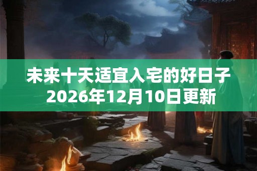未来十天适宜入宅的好日子 2026年12月10日更新