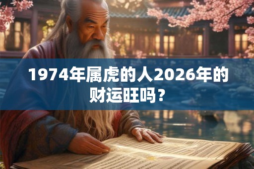 1974年属虎的人2026年的财运旺吗？