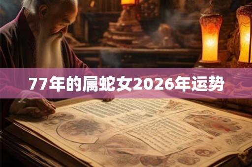 77年的属蛇女2026年运势 77年的属蛇女2026年运势