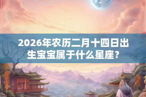 2026年农历二月十四日出生宝宝属于什么星座？