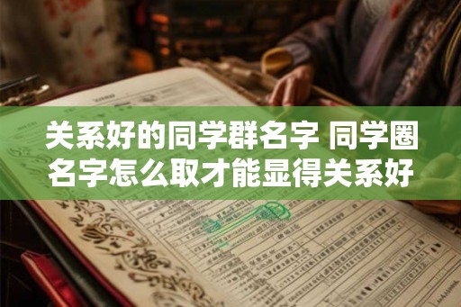 关系好的同学群名字 同学圈名字怎么取才能显得关系好