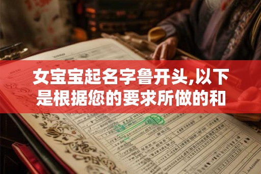 女宝宝起名字鲁开头,以下是根据您的要求所做的和