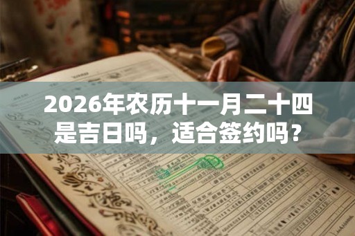 2026年农历十一月二十四是吉日吗，适合签约吗？