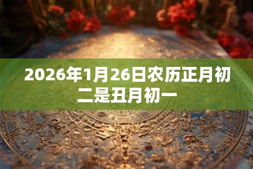 2026年1月26日农历正月初二是丑月初一
