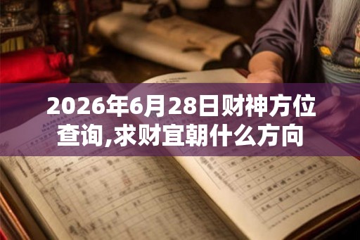 2026年6月28日财神方位查询,求财宜朝什么方向