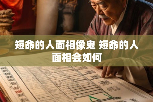 短命的人面相像鬼 短命的人面相会如何