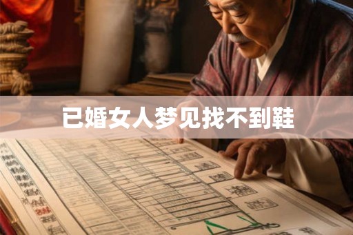 已婚女人梦见找不到鞋
